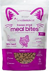 Smallbatch Pets Non-GMO Turkey Meal Bites Freeze-Dried Cat Food, 10-oz bag