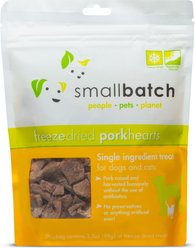 Smallbatch Pets Pork Hearts Grain-Free Adult Freeze-Dried Dog & Cat Treats, 3.5-oz bag