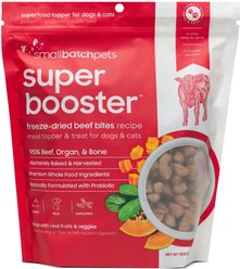 Smallbatch Pets Super Booster Beef Bites Grain-Free Adult Freeze-Dried Dog & Cat Treats, 18-oz bag