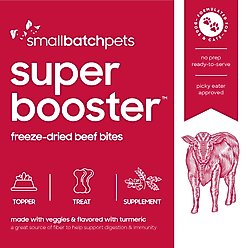 Smallbatch Pets Super Booster Beef Bites Grain-Free Adult Freeze-Dried Dog & Cat Treats, 18-oz bag slide 2 of 7