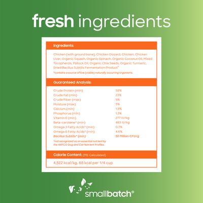 Show full view: Smallbatch Pets Super Booster Chicken Bites Grain-Free Adult Freeze-Dried Dog & Cat Treats, 18-oz bag slide 6 of 9