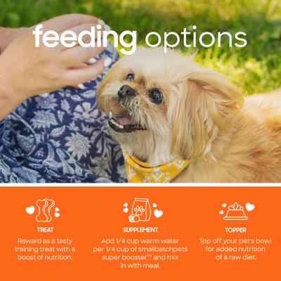 Show full view: Smallbatch Pets Super Booster Chicken Bites Grain-Free Adult Freeze-Dried Dog & Cat Treats, 7-oz bag slide 5 of 9