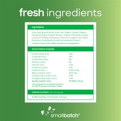 Smallbatch Pets Super Booster Duck Bites Grain-Free Adult Freeze-Dried Dog & Cat Treats, 7-oz bag slide 2 of 7