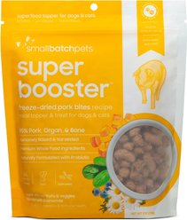 Smallbatch Pets Super Booster Pork Bites Grain-Free Adult Freeze-Dried Dog & Cat Treats, 7-oz bag