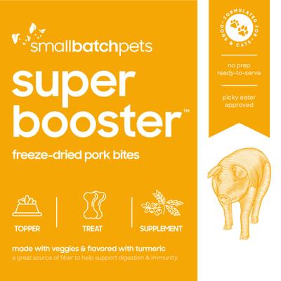 Show full view: Smallbatch Pets Super Booster Pork Bites Grain-Free Adult Freeze-Dried Dog & Cat Treats, 7-oz bag slide 7 of 9