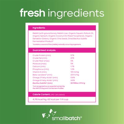 Show full view: Smallbatch Pets Super Booster Rabbit Bites Grain-Free Adult Freeze-Dried Dog & Cat Treats, 7-oz bag slide 6 of 9