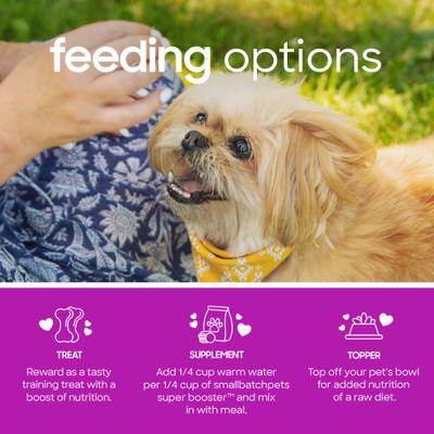 Show full view: Smallbatch Pets Super Booster Turkey Bites Grain-Free Adult Freeze-Dried Dog & Cat Treats, 18-oz bag slide 5 of 9