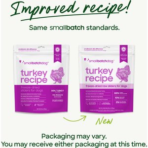 Smallbatch Pets Turkey Freeze-Dried Raw Sliders Grain-Free Dry Dog Food, 25-oz bag