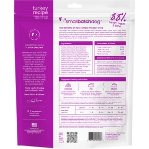 Smallbatch Pets Turkey Freeze-Dried Raw Sliders Grain-Free Dry Dog Food, 25-oz bag