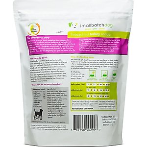 Smallbatch Pets Turkey Sliders Non-GMO Adult Freeze-Dried Dog Food, 25-oz bag