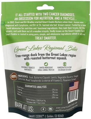 Show full view: Smart Cookie Barkery Great Lakes Duck & Squash Dog Treats, 5-oz bag slide 3 of 8