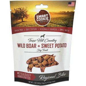 Smart Cookie Barkery Texas Hill Country Wild Boar & Sweet Potato Grain-Free Dog Treats, 5-oz bag