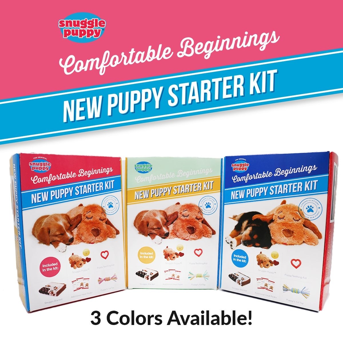 SNUGGLE PUPPY New Puppy Starter Kit Puppy, Pink - Chewy.com