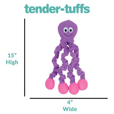 Show full view: Smart Pet Love Snuggle Puppy Tender Tuffs Orange Octopus Tug-of-War Squeaky Dog Toy, Purple slide 4 of 8