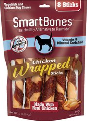 SmartBones Chicken Wrapped Sticks Chicken Flavor Dog Treats, 8 count