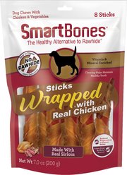 SmartBones Chicken Wrapped Sticks Sirloin Dog Treats, 8 count