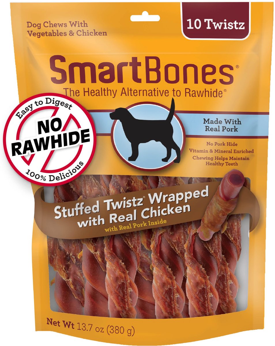SmartBones Chicken Wrapped Stuffed Twistz Dog Treats