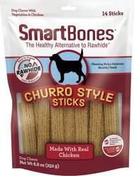 SmartBones Churro-Style Sticks Chicken Flavor Dog Treats, 14 count