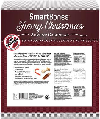 Show full view: SmartBones Furry Christmas Holiday Advent Calendar Variety Pack Dog Treats, 24 count slide 3 of 11