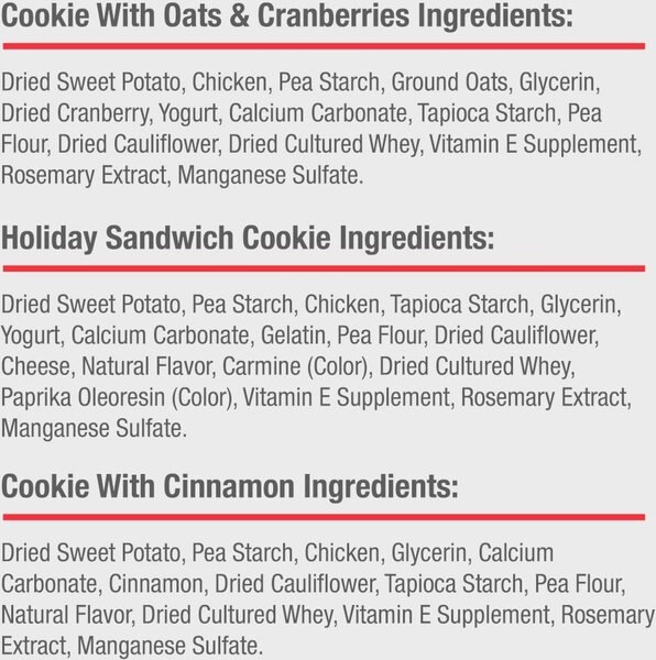 SmartBones Holiday Cookie Variety Box Chicken Adult Hard Chew Dog Treats, 8.5-oz bag, 8 count