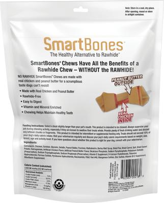 Show full view: SmartBones Large Peanut Butter Chew Bones Dog Treats, 3 count slide 3 of 8