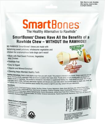 Show full view: SmartBones Large Sweet Potato Chews Dog Treats, 3 count slide 3 of 6