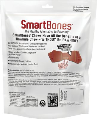 Show full view: SmartBones Medium Beef Chew Bones Dog Treats, 4 count slide 3 of 8