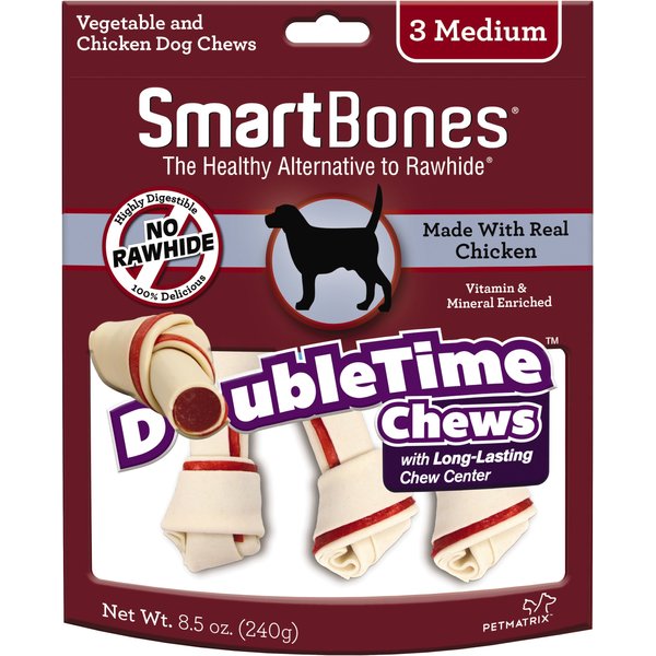Country Kitchen Chicken Rawhide-Free Dog Chew Treats, Medium, 3 count