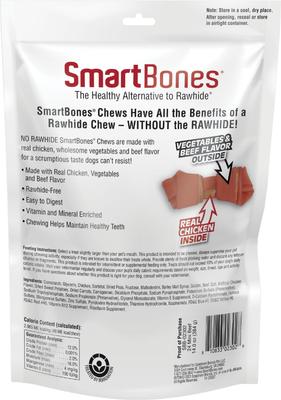 Show full view: SmartBones Mini Beef Chew Bones Dog Treats, 24 count slide 3 of 6