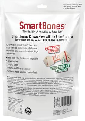 Show full view: SmartBones Mini Chicken Chew Bones Dog Treats, 24 count slide 3 of 10