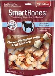 SmartBones Mini Chicken Wrapped Bones Dog Treats, 20 count