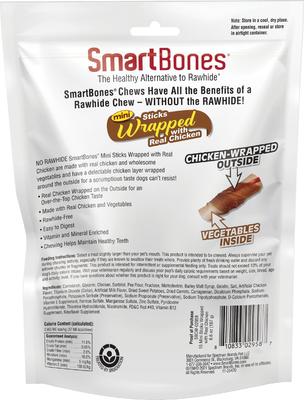 Show full view: SmartBones Mini Chicken Wrapped Sticks Chicken Flavor Dog Treats, 15 count slide 3 of 8