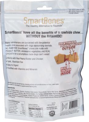 Show full view: SmartBones Mini Peanut Butter Chew Bones + SmartSticks Peanut Butter Chews Dog Treats slide 3 of 9