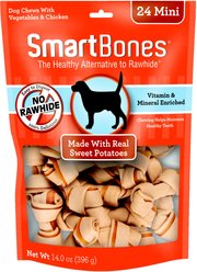 SmartBones Mini Sweet Potato Chews Dog Treats, 24 count
