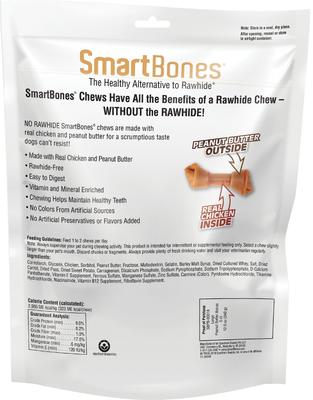 Show full view: SmartBones Peanut Butter Large Chews Dog Treats, 3 count slide 3 of 8
