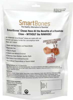 Show full view: SmartBones Peanut Butter Mini Chews Dog Treats, 8 count slide 3 of 7