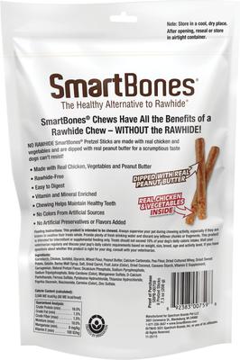Show full view: SmartBones Pretzel Stick Dipped Peanut Butter Dog Treats, 8 count slide 3 of 11