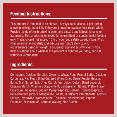 Show full view: SmartBones Pretzel Stick Dipped Peanut Butter Dog Treats, 8 count slide 10 of 11