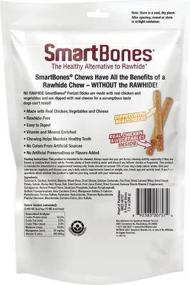 Show full view: SmartBones Pretzel Sticks Dipped Real Cheese Dog Treats, 8 count slide 3 of 8