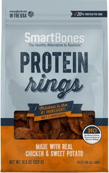 SmartBones Protein Rings Real Chicken & Sweet Potato Dog Treats, 10.5-oz bag