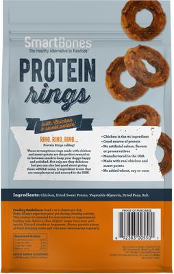 Show full view: SmartBones Protein Rings Real Chicken & Sweet Potato Dog Treats, 10.5-oz bag slide 3 of 11