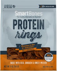 SmartBones Protein Rings Real Chicken & Sweet Potato Dog Treats, 5-oz bag