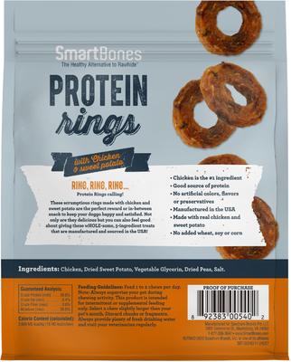 Show full view: SmartBones Protein Rings Real Chicken & Sweet Potato Dog Treats, 5-oz bag slide 3 of 11