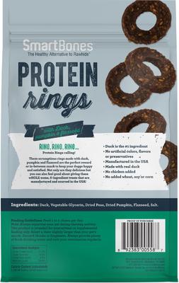 Show full view: SmartBones Protein Rings Real Duck, Pumpkin & Flaxseed Dog Treats, 10.5-oz bag slide 3 of 11