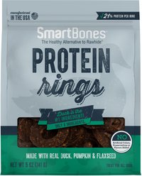 SmartBones Protein Rings Real Duck, Pumpkin & Flaxseed Dog Treats, 5-oz bag