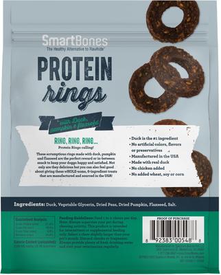 Show full view: SmartBones Protein Rings Real Duck, Pumpkin & Flaxseed Dog Treats, 5-oz bag slide 3 of 11