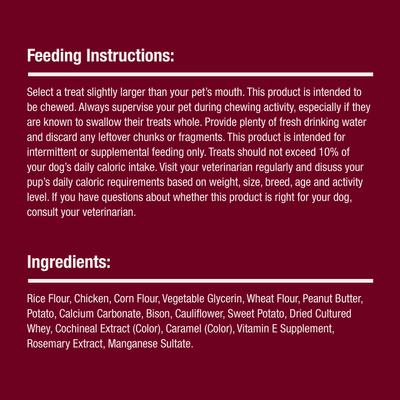 Show full view: SmartBones Puffy Rolls Real Peanut Butter & Bison Rawhide-Free Dog Chew Treats, 8 count slide 9 of 11