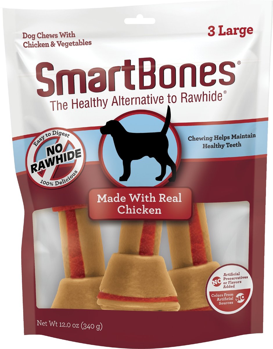 SmartBones Real Chicken Large Chews Dog Treats, 3 count