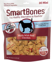 SmartBones Real Chicken Mini Chews Dog Treats, 30 count