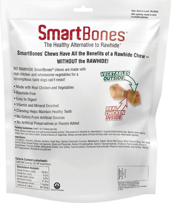 Show full view: SmartBones Real Chicken Mini Chews Dog Treats, 30 count slide 3 of 8